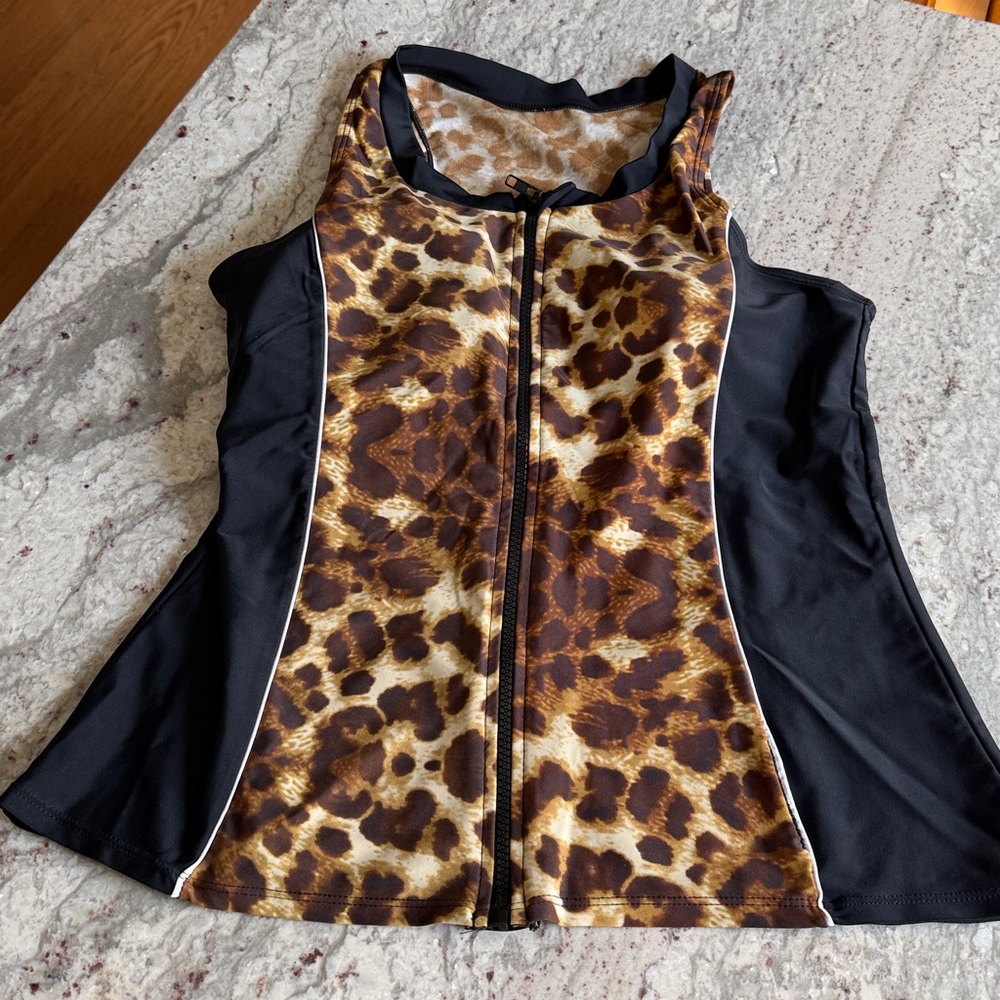 Leopard Print Tankini Swim Set - Picture 2 of 12